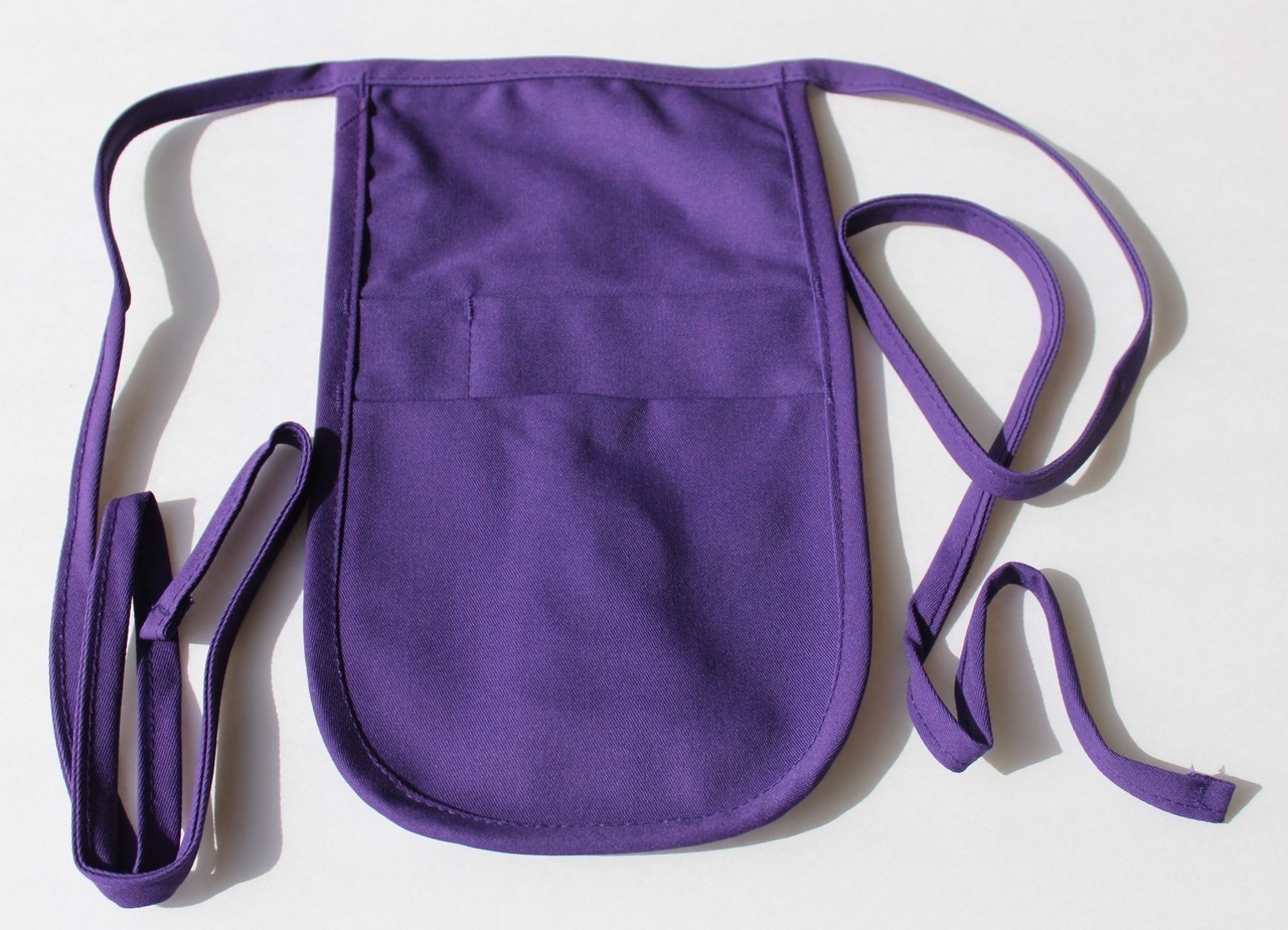 Money Pouch Aprons in Purple